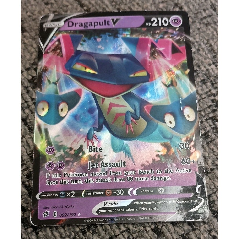 Dragapult V 092/192 Rebel Clash Ultra Rare Holo Pokemon TCG Card